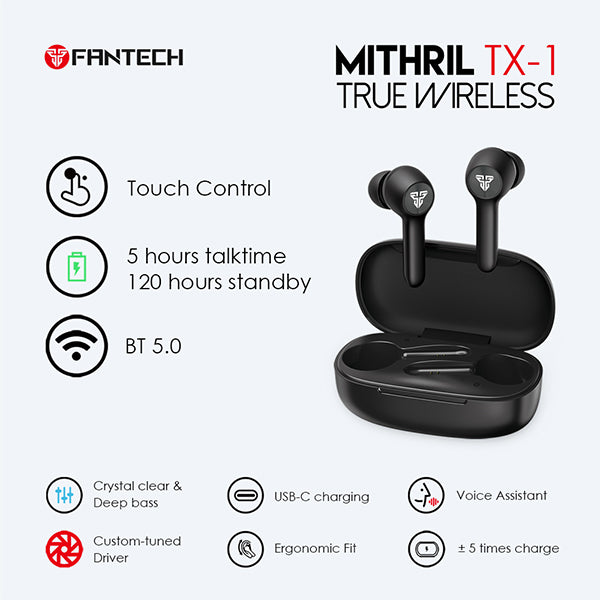 Fantech TX-1 MITHRIL 5.0 Wireless Earphones Fantech TX-1 MITHRIL 5.0 Wireless Earphones
